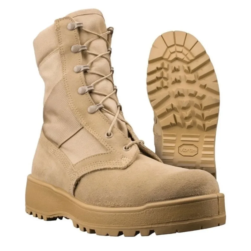 Wellco Army Temperate Weather Waterproof Suede/Nylon Tan Military Combat Boots